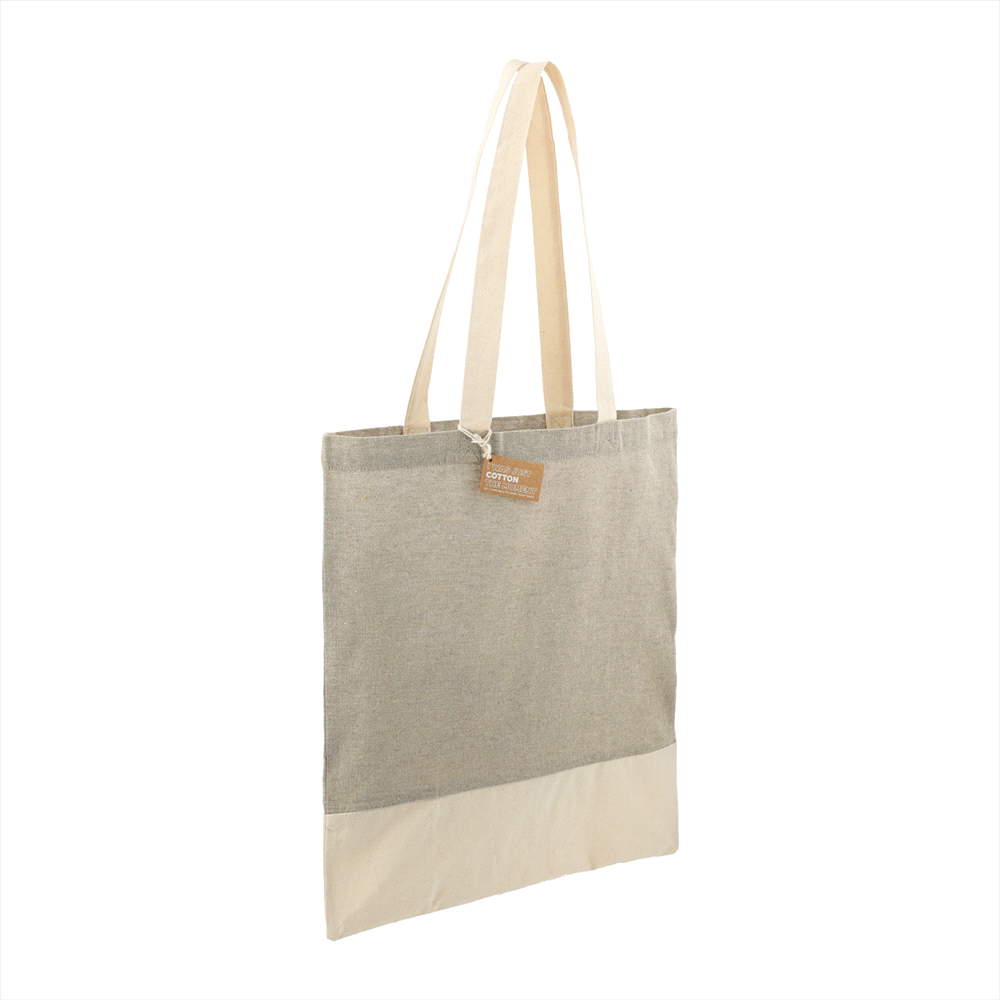 Split Recycled Cotton Twill Convention Tote – Satchels – The Range – available in Black and Grey – thumbnail 6 of 22