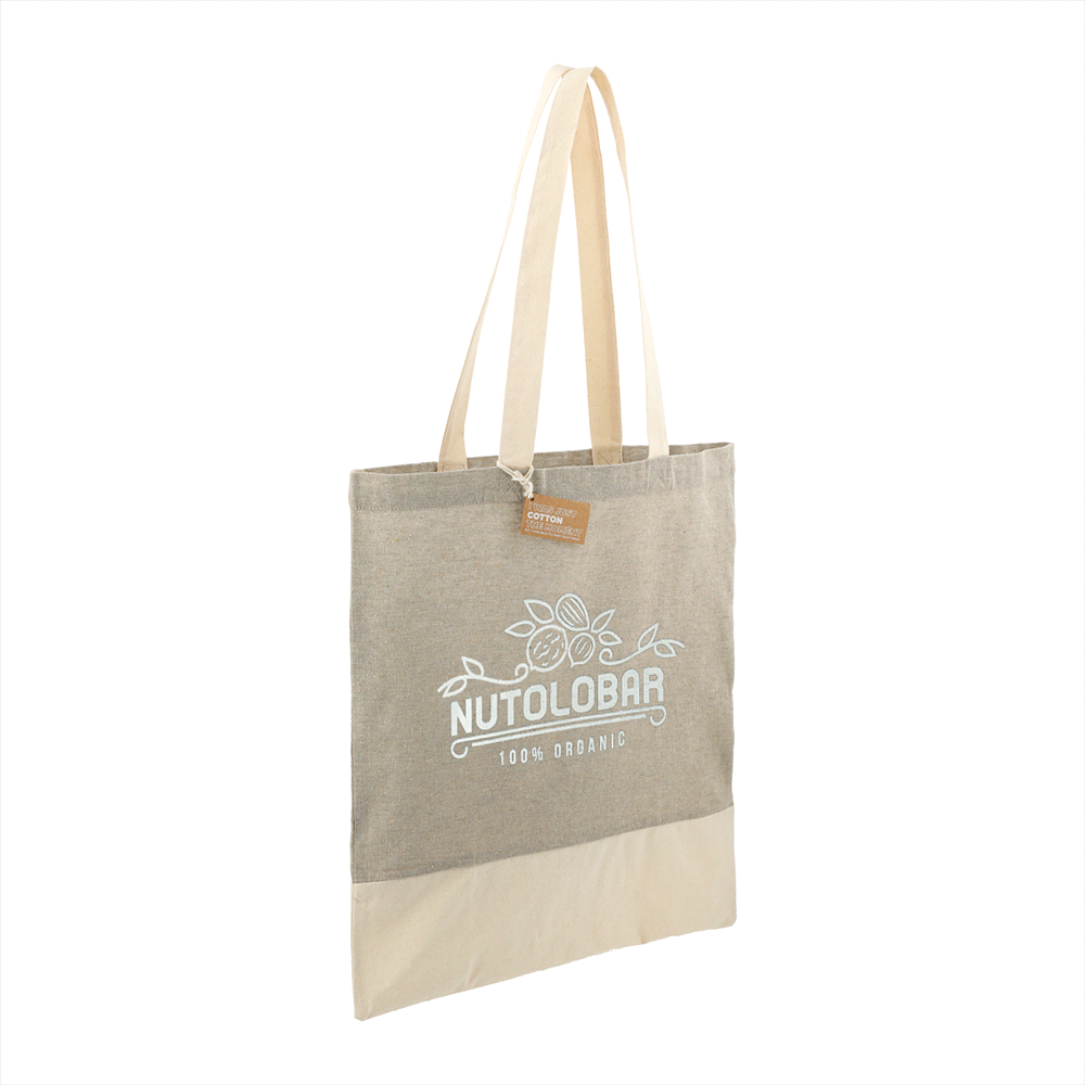 Split Recycled Cotton Twill Convention Tote – Satchels – The Range – available in Black and Grey – thumbnail 11 of 17