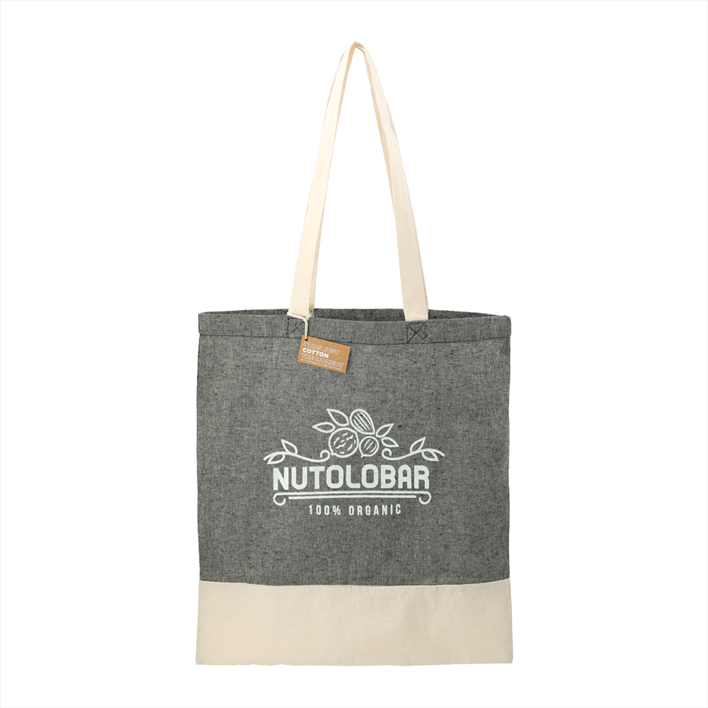 Split Recycled Cotton Twill Convention Tote – Satchels – The Range – available in Black and Grey – thumbnail 14 of 17
