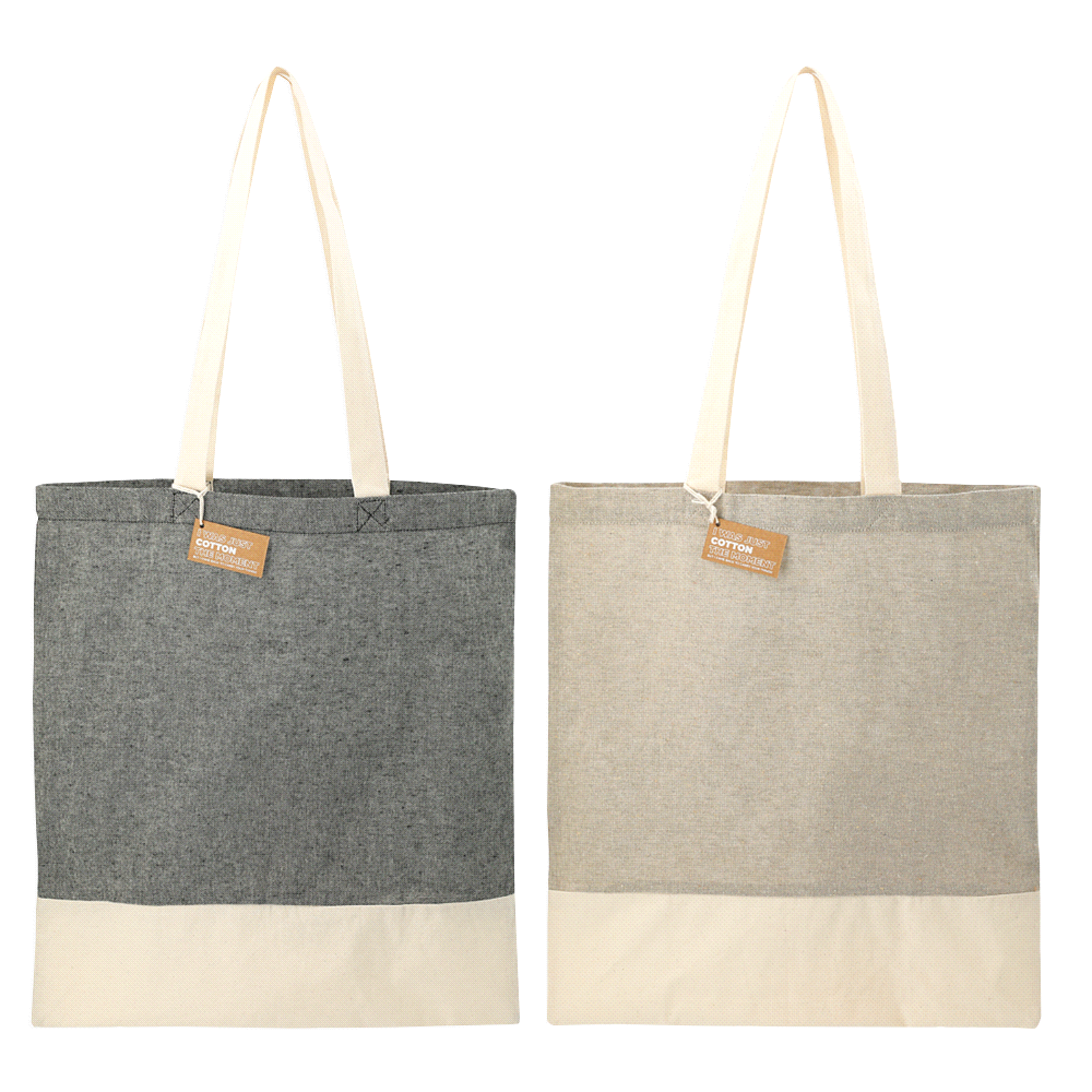 Split Recycled Cotton Twill Convention Tote – Satchels – The Range – available in Black and Grey – thumbnail 4 of 22