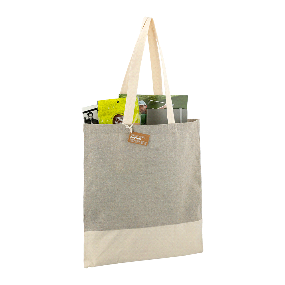 Split Recycled Cotton Twill Convention Tote – Satchels – The Range – available in Black and Grey – thumbnail 8 of 22