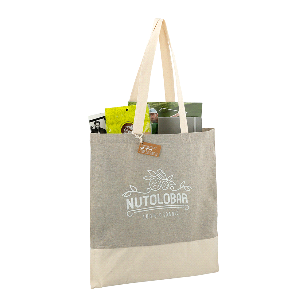 Split Recycled Cotton Twill Convention Tote – Satchels – The Range – available in Black and Grey – thumbnail 13 of 17
