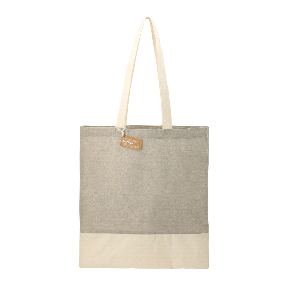 Split Recycled Cotton Twill Convention Tote – Satchels – The Range – available in Black and Grey – thumbnail 9 of 22