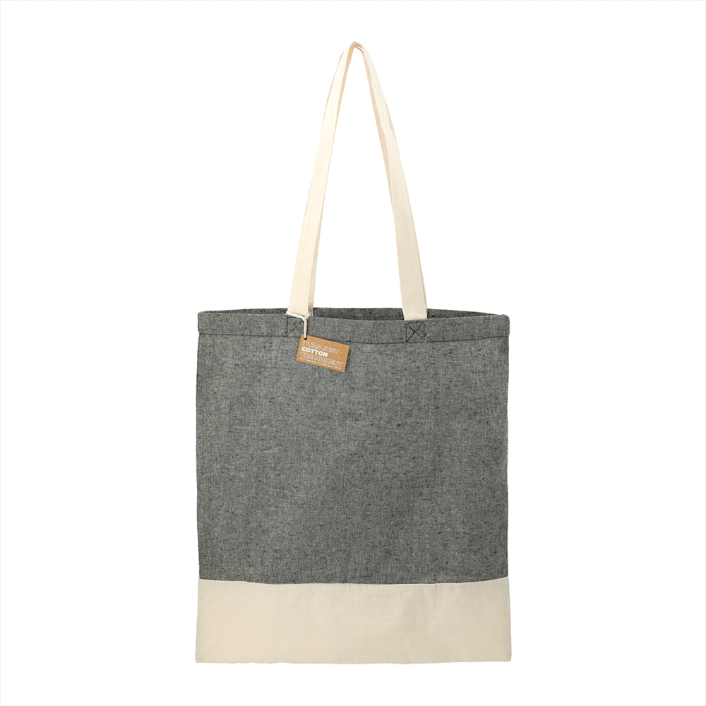 Split Recycled Cotton Twill Convention Tote – Satchels – The Range – available in Black and Grey – thumbnail 5 of 22