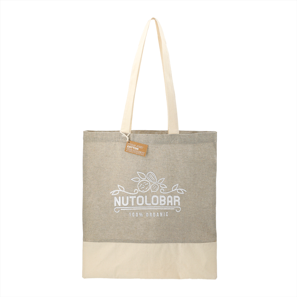 Split Recycled Cotton Twill Convention Tote – Satchels – The Range – available in Black and Grey – thumbnail 15 of 17