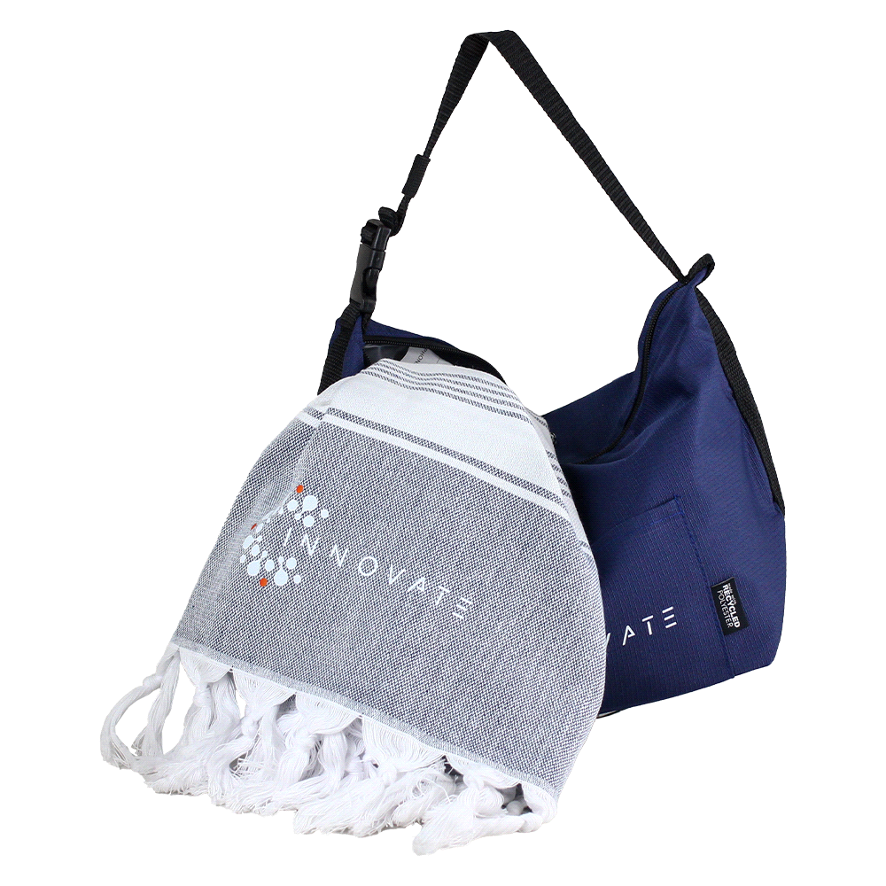 Towel & Cooler Bundle Pack – Cooler Bags – The Range – available in Beige and Navy – thumbnail 5 of 15