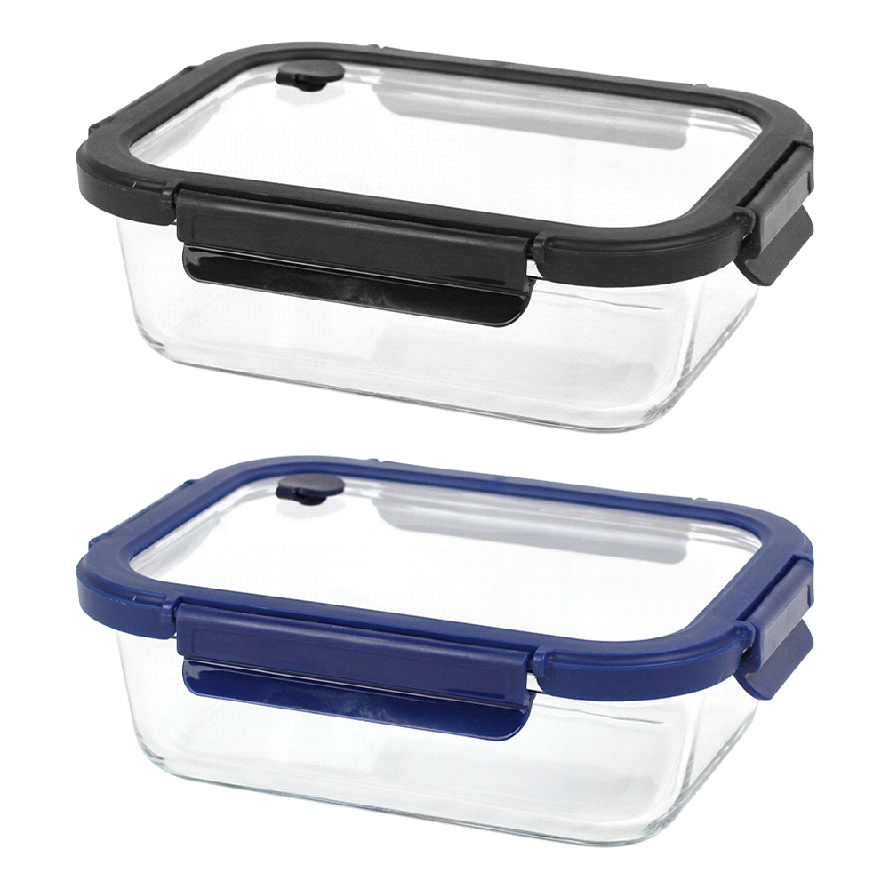 Trekk Crib Glass Lunch Box – Clocks & Timers – The Range – available in Black and Navy – thumbnail 1 of 18