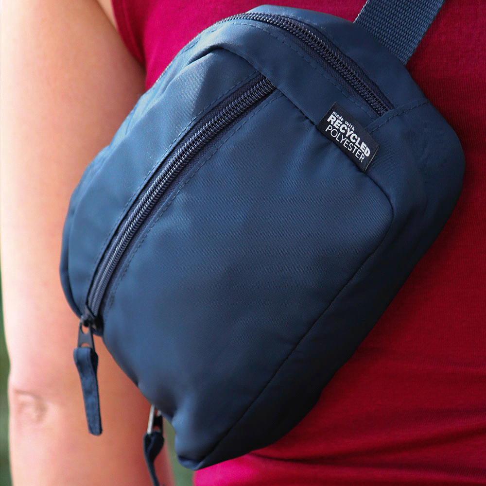 Recycled Sport Bum Bag – Bum Bags – The Range – available in Black, Natural and Navy – thumbnail 7 of 14