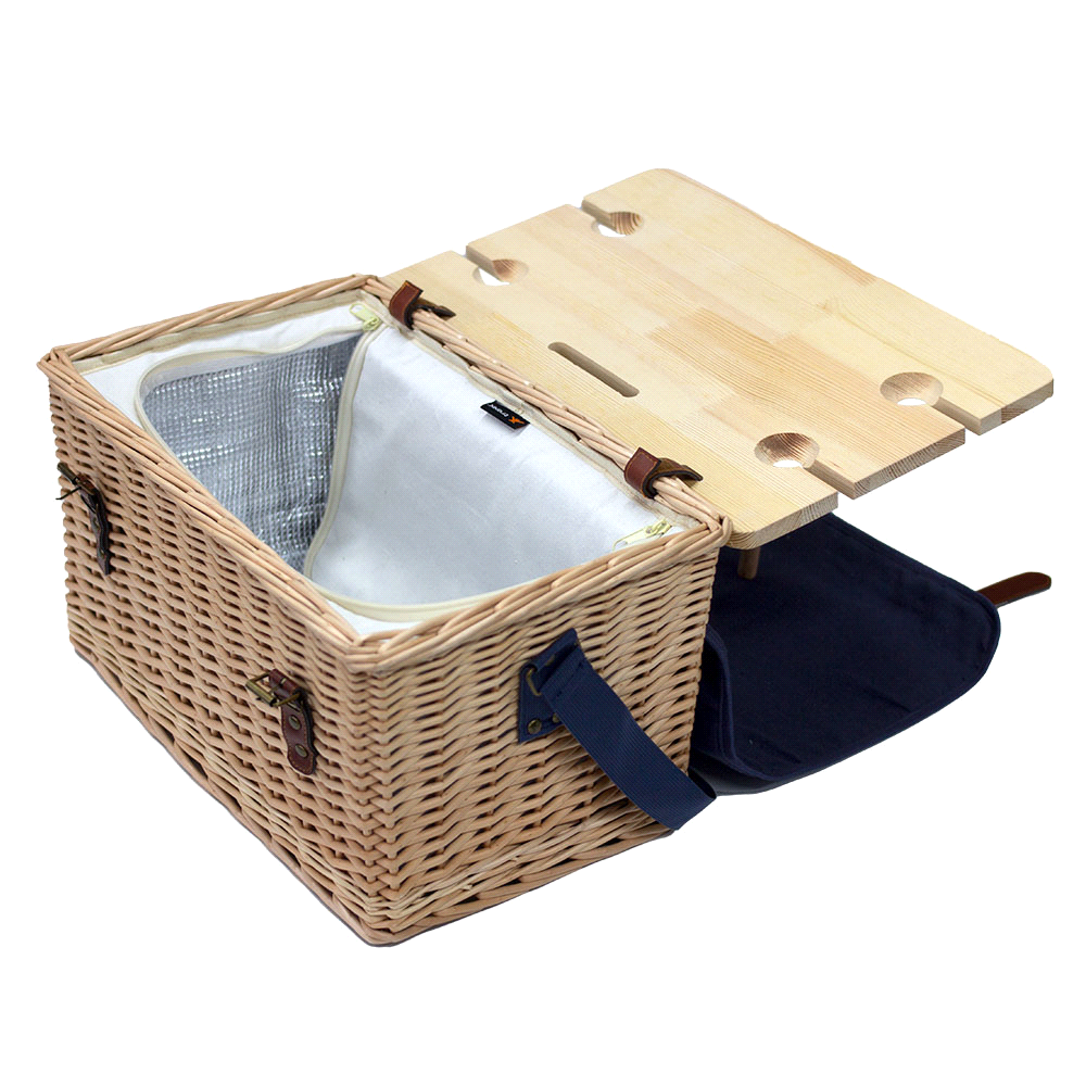Trekk Wicker Basket w/ Picnic Table – Cooler Bags – The Range – available in Navy – thumbnail 4 of 7