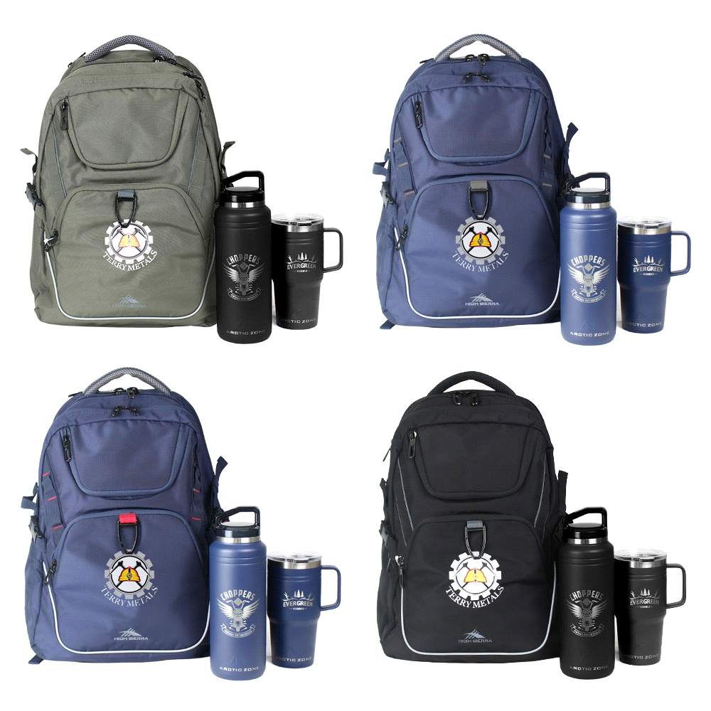 FIFO Travel Backpack Pack – Backpacks – The Range – available in Black, Green, Navy with Grey and Navy with Red – thumbnail 1 of 10