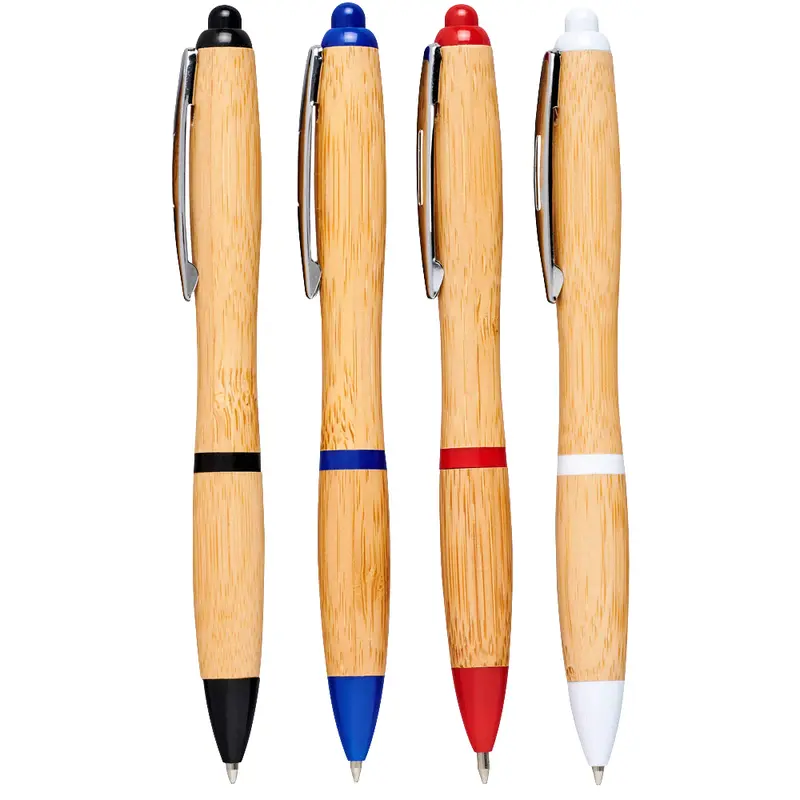 Nash Bamboo Ballpoint Pen – Desk Accessories – available in black, blue, red colours