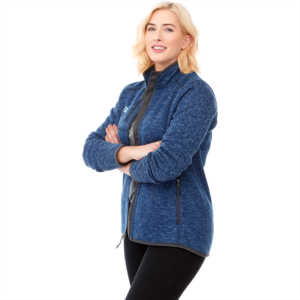 Tremblant Knit Jacket - Womens – Jackets – Apparel Range – available in Black Smoke Heather, Light Heather Grey, Maroon Heather and Metro Blue Heather – thumbnail 2 of 14