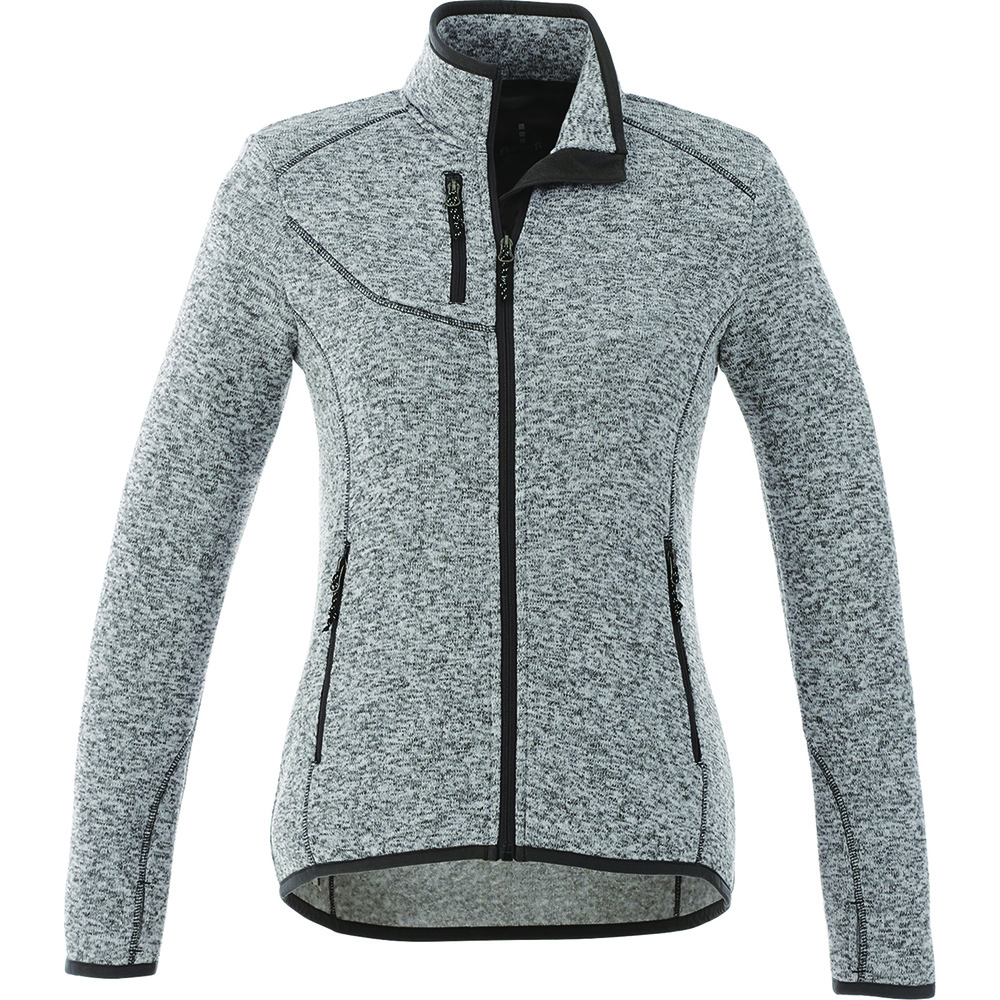 Tremblant Knit Jacket - Womens – Jackets – Apparel Range – available in Black Smoke Heather, Light Heather Grey, Maroon Heather and Metro Blue Heather – thumbnail 6 of 14
