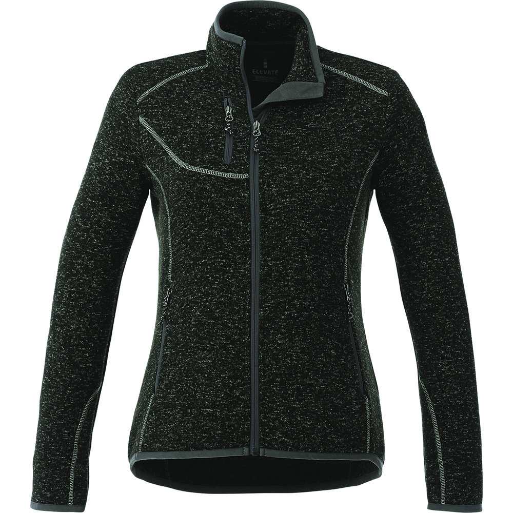 Tremblant Knit Jacket - Womens – Jackets – Apparel Range – available in Black Smoke Heather, Light Heather Grey, Maroon Heather and Metro Blue Heather – thumbnail 7 of 14