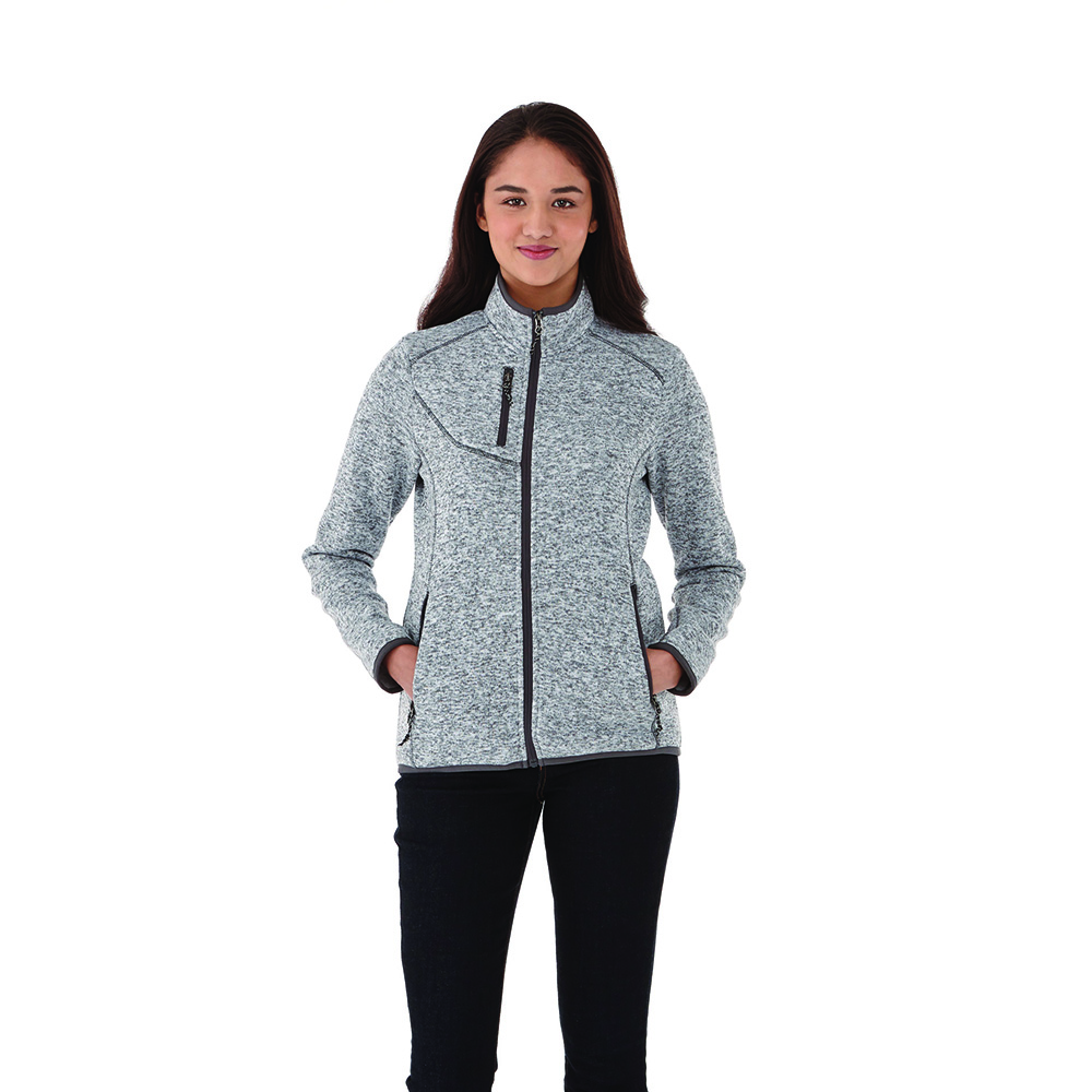 Tremblant Knit Jacket - Womens – Jackets – Apparel Range – available in Black Smoke Heather, Light Heather Grey, Maroon Heather and Metro Blue Heather – thumbnail 4 of 14