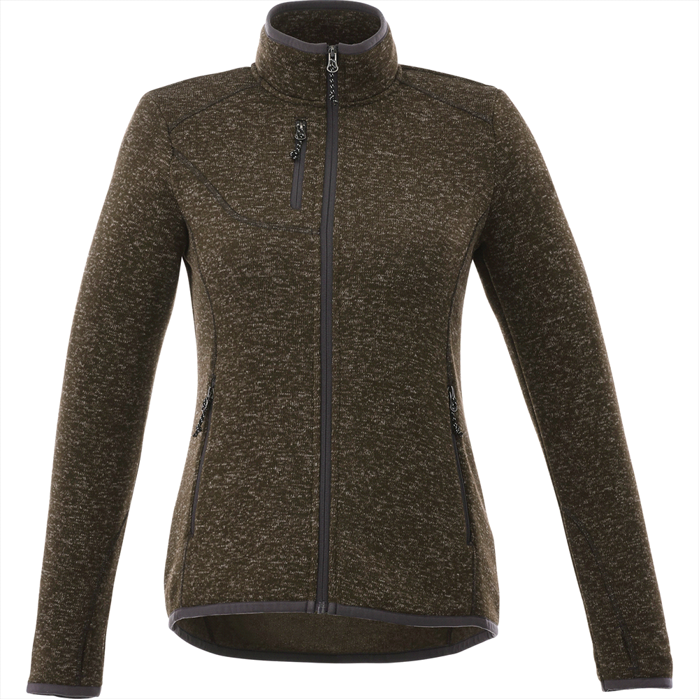 Tremblant Knit Jacket - Womens – Jackets – Apparel Range – available in Black Smoke Heather, Light Heather Grey, Maroon Heather and Metro Blue Heather – thumbnail 9 of 14