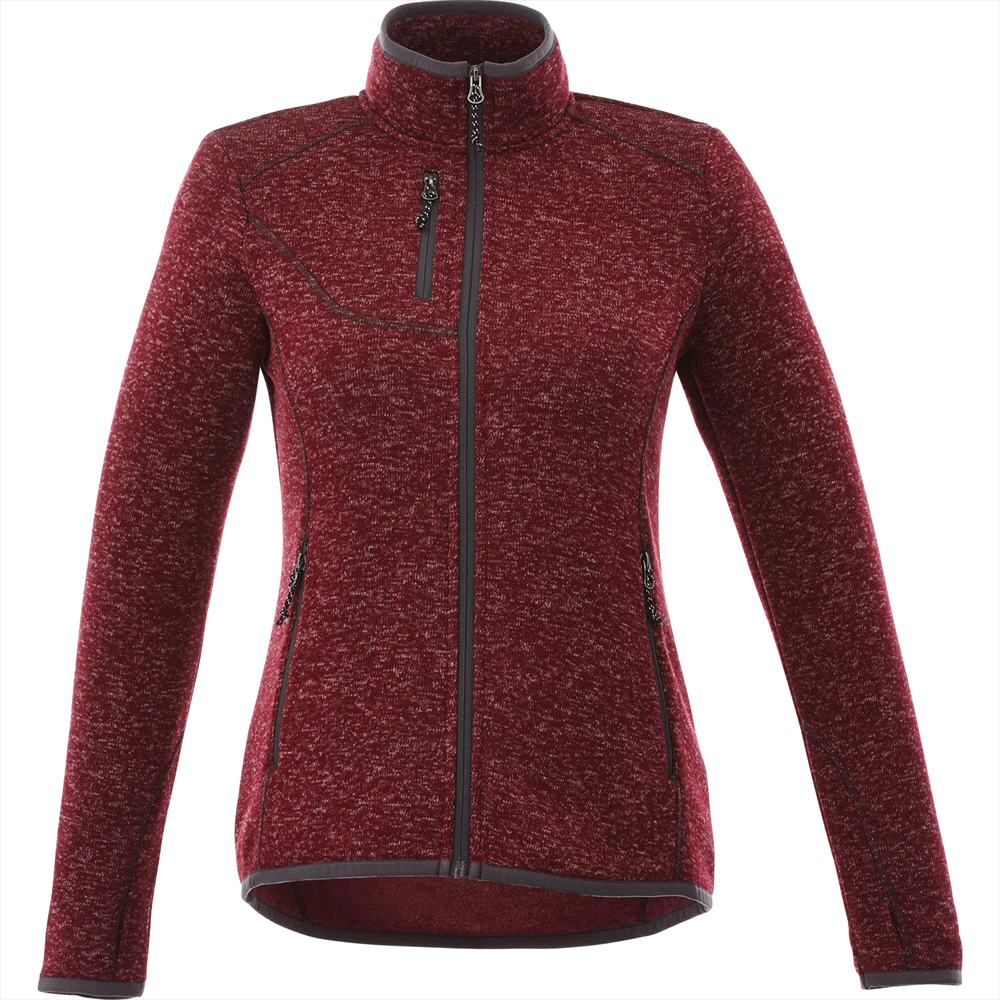 Tremblant Knit Jacket - Womens – Jackets – Apparel Range – available in Black Smoke Heather, Light Heather Grey, Maroon Heather and Metro Blue Heather – thumbnail 8 of 14