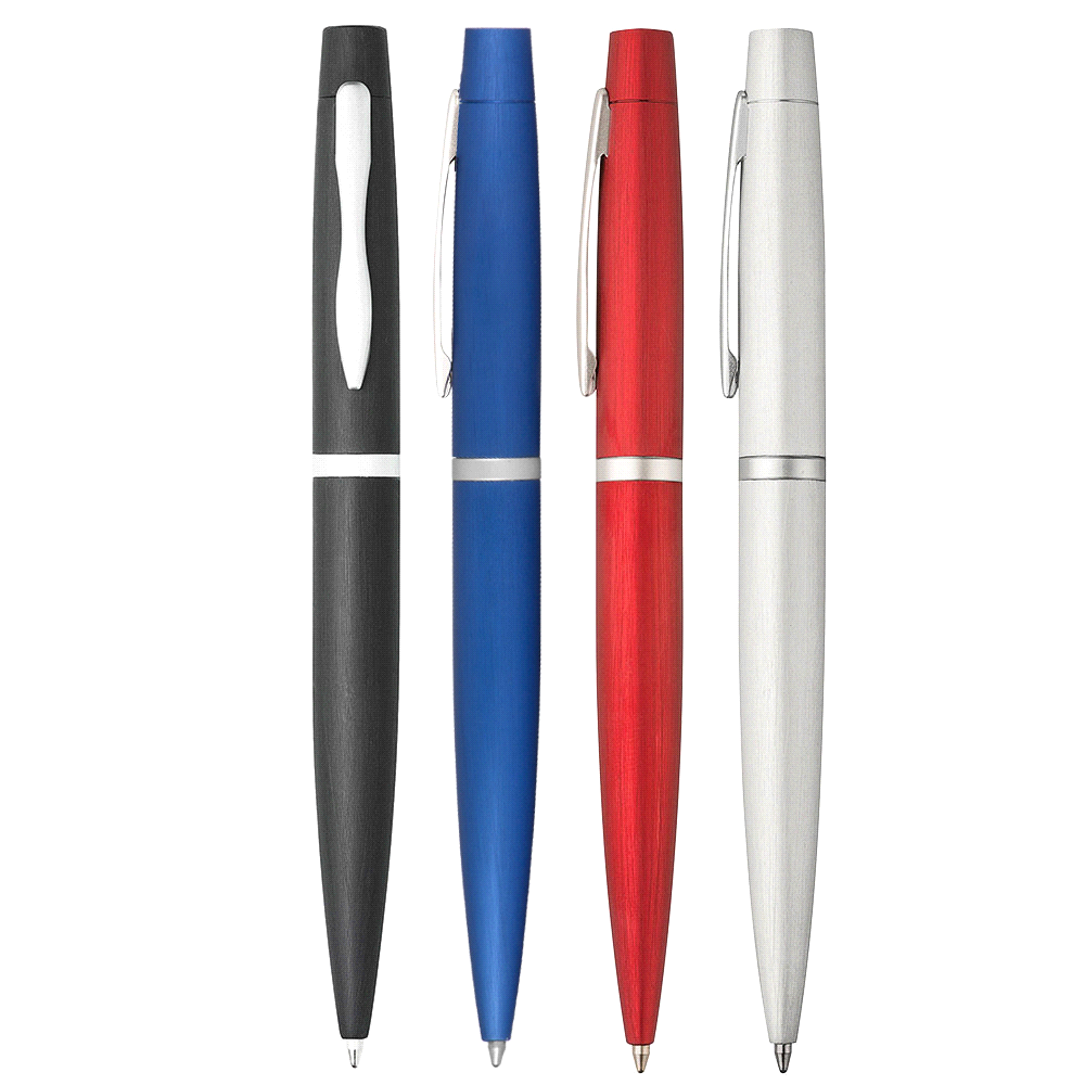 Chicago Series Twist Action Pen – Metal Pens – The Range – available in Black, Blue, Red and Silver – thumbnail 1 of 12