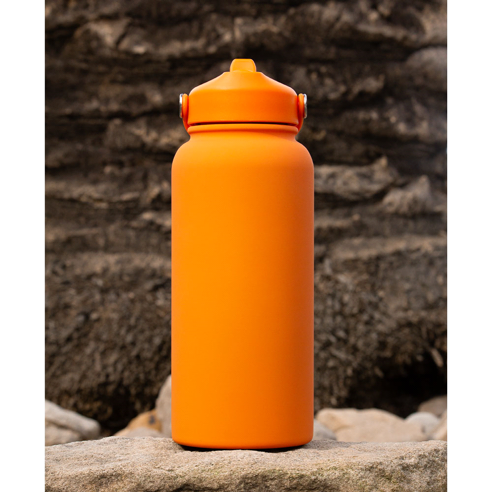 Laredo Rubber Coated Bottle - 1L – Drink Bottles – The Range – available in Black, Navy, Olive, Orange and White – thumbnail 7 of 38