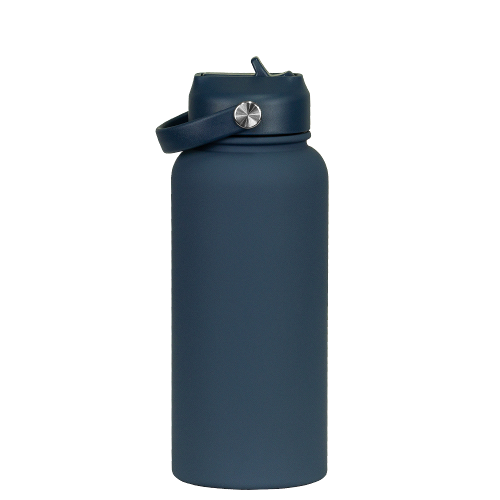 Laredo Rubber Coated Bottle - 1L – Drink Bottles – The Range – available in Black, Navy, Olive, Orange and White – thumbnail 18 of 38