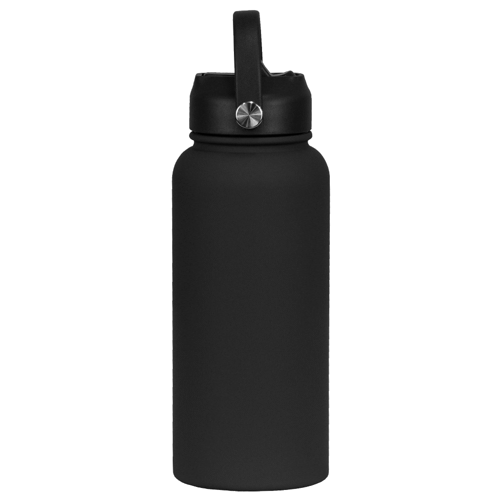 Laredo Rubber Coated Bottle - 1L – Drink Bottles – The Range – available in Black, Navy, Olive, Orange and White – thumbnail 25 of 38