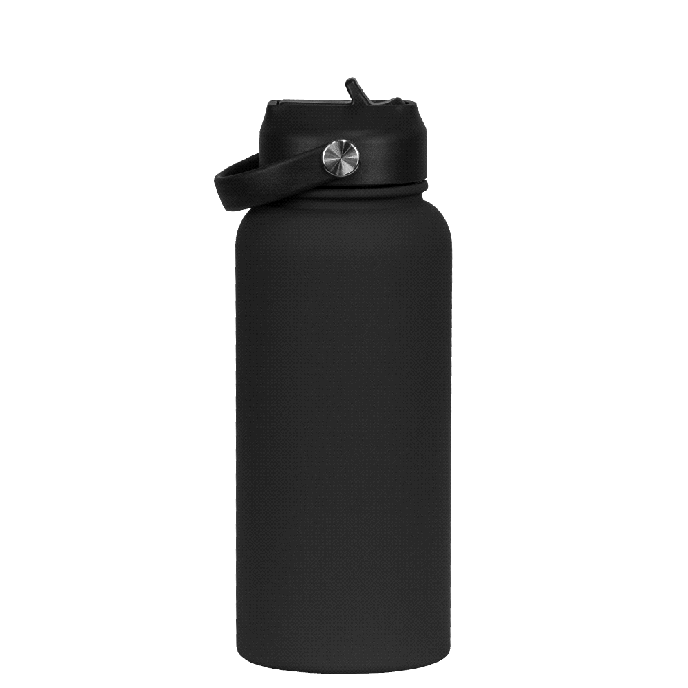 Laredo Rubber Coated Bottle - 1L – Drink Bottles – The Range – available in Black, Navy, Olive, Orange and White – thumbnail 16 of 38