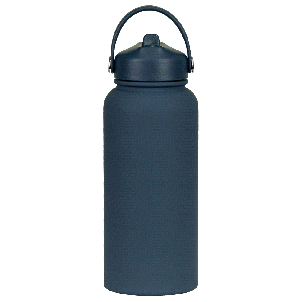 Laredo Rubber Coated Bottle - 1L – Drink Bottles – The Range – available in Black, Navy, Olive, Orange and White – thumbnail 3 of 38