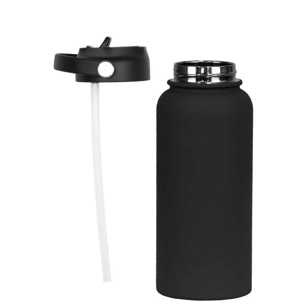 Laredo Rubber Coated Bottle - 1L – Drink Bottles – The Range – available in Black, Navy, Olive, Orange and White – thumbnail 27 of 38