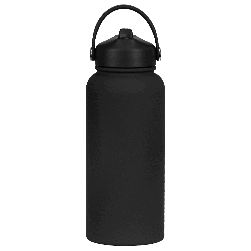 Laredo Rubber Coated Bottle - 1L – Drink Bottles – The Range – available in Black, Navy, Olive, Orange and White – thumbnail 2 of 38