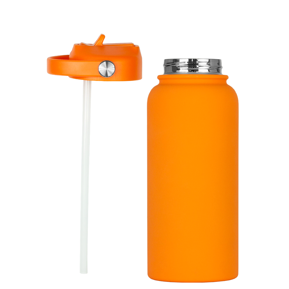 Laredo Rubber Coated Bottle - 1L – Drink Bottles – The Range – available in Black, Navy, Olive, Orange and White – thumbnail 33 of 38