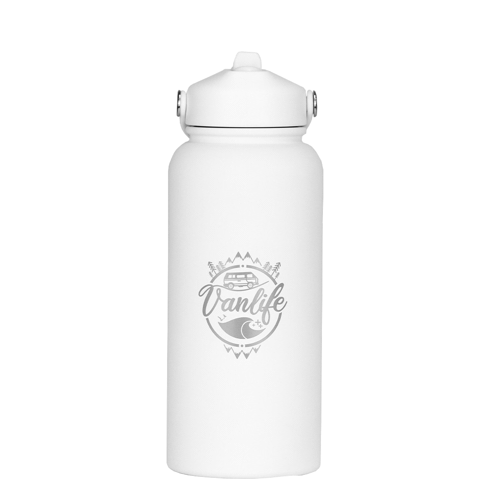 Laredo Rubber Coated Bottle - 1L – Drink Bottles – The Range – available in Black, Navy, Olive, Orange and White – thumbnail 10 of 38