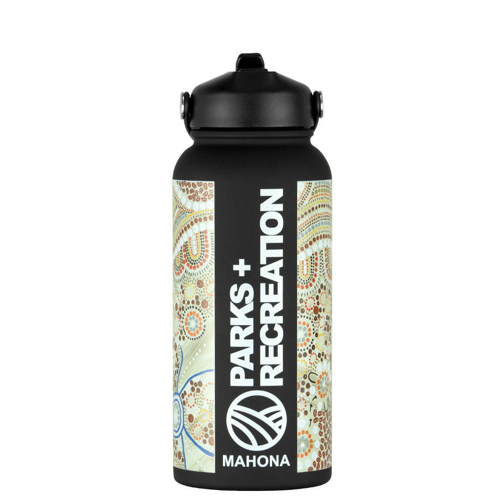 Laredo Rubber Coated Bottle - 1L – Drink Bottles – The Range – available in Black, Navy, Olive, Orange and White – thumbnail 8 of 38