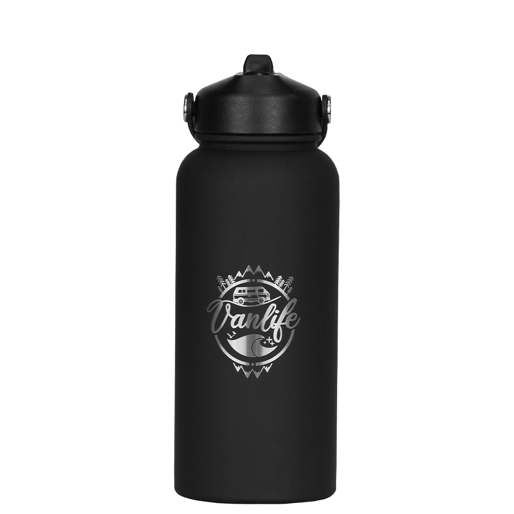 Laredo Rubber Coated Bottle - 1L – Drink Bottles – The Range – available in Black, Navy, Olive, Orange and White – thumbnail 28 of 38