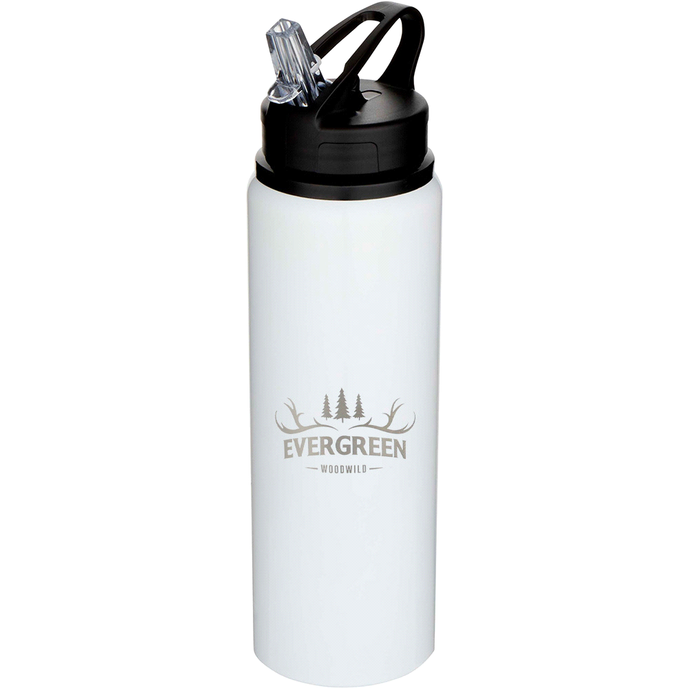 Fitz Recycled Stainless Steel Drink Bottle 800ml – Drink Bottles – The Range – available in Black, Royal Blue and White – thumbnail 13 of 13