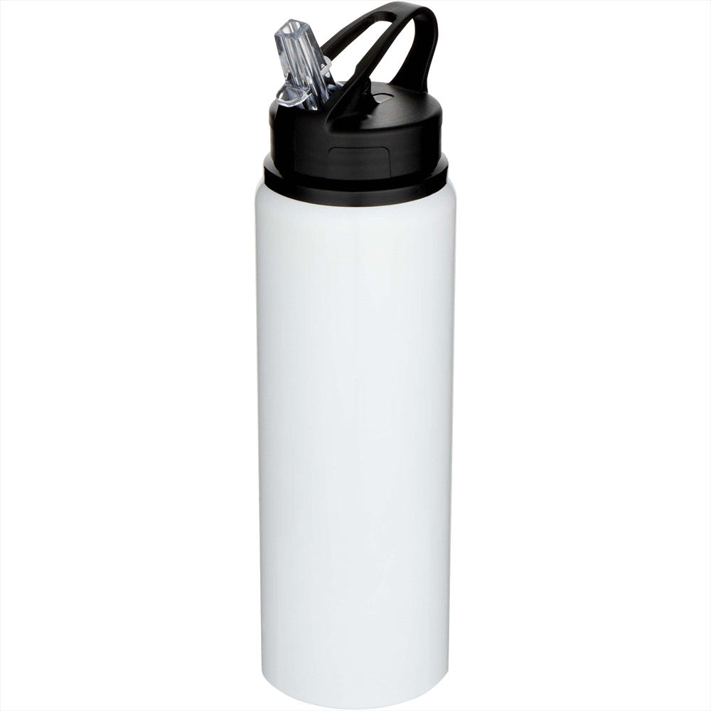 Fitz Recycled Stainless Steel Drink Bottle 800ml – Drink Bottles – The Range – available in Black, Royal Blue and White – thumbnail 12 of 13