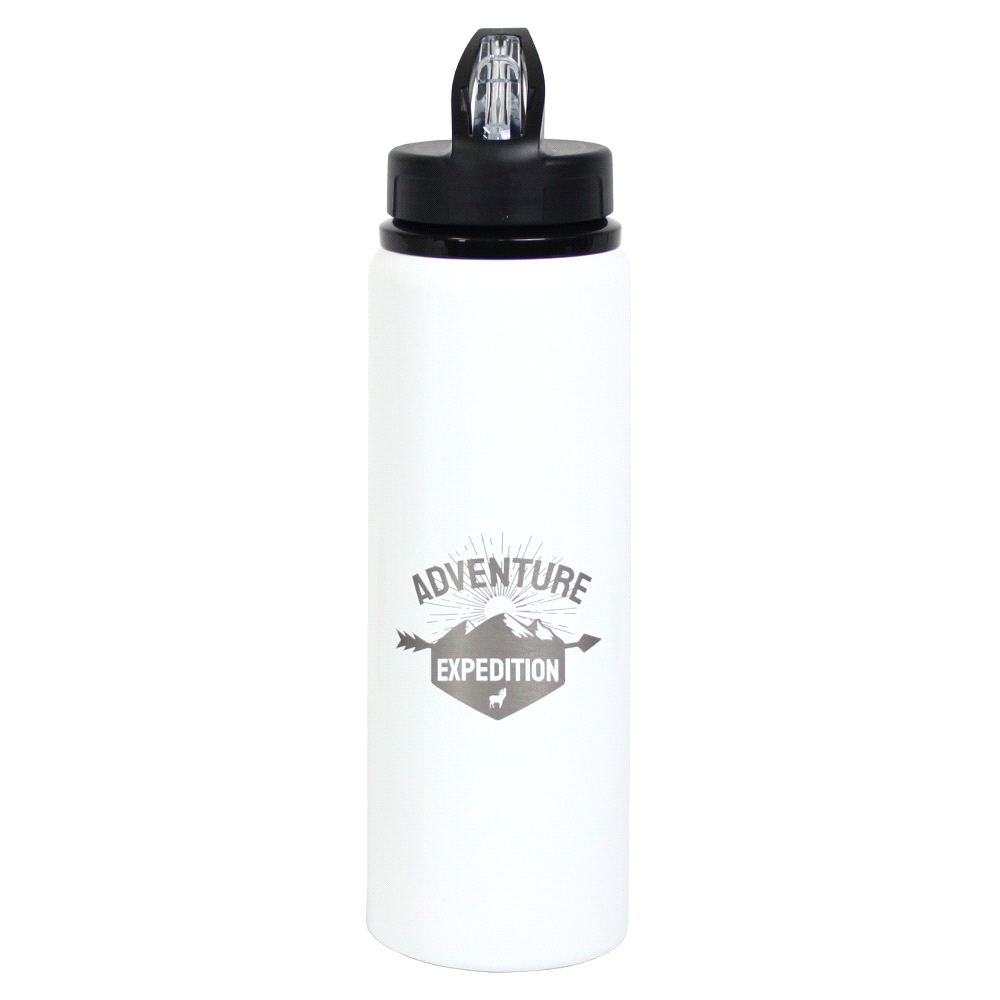 Fitz Recycled Stainless Steel Drink Bottle 800ml – Drink Bottles – The Range – available in Black, Royal Blue and White – thumbnail 9 of 13