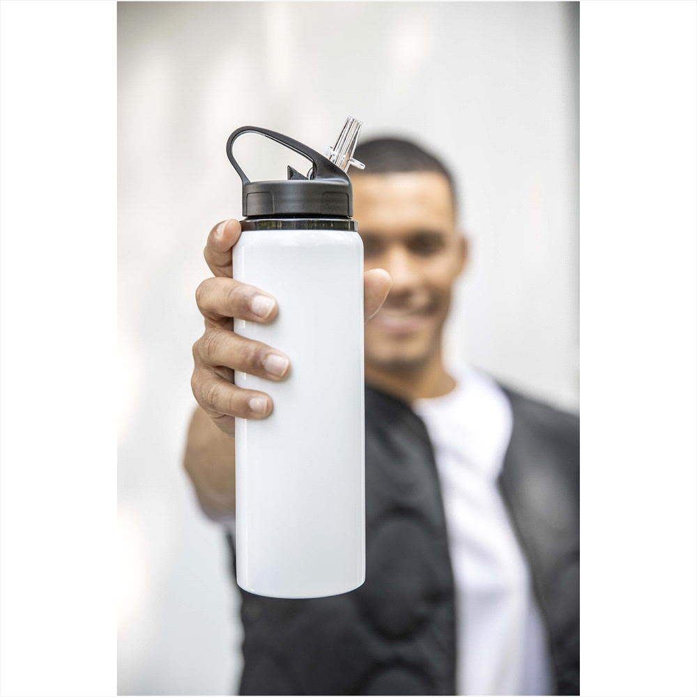 Fitz Recycled Stainless Steel Drink Bottle 800ml – Drink Bottles – The Range – available in Black, Royal Blue and White – thumbnail 6 of 13
