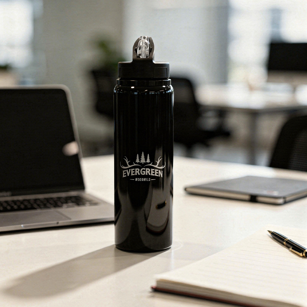 Fitz Recycled Stainless Steel Drink Bottle 800ml – Drink Bottles – The Range – available in Black, Royal Blue and White – thumbnail 5 of 13