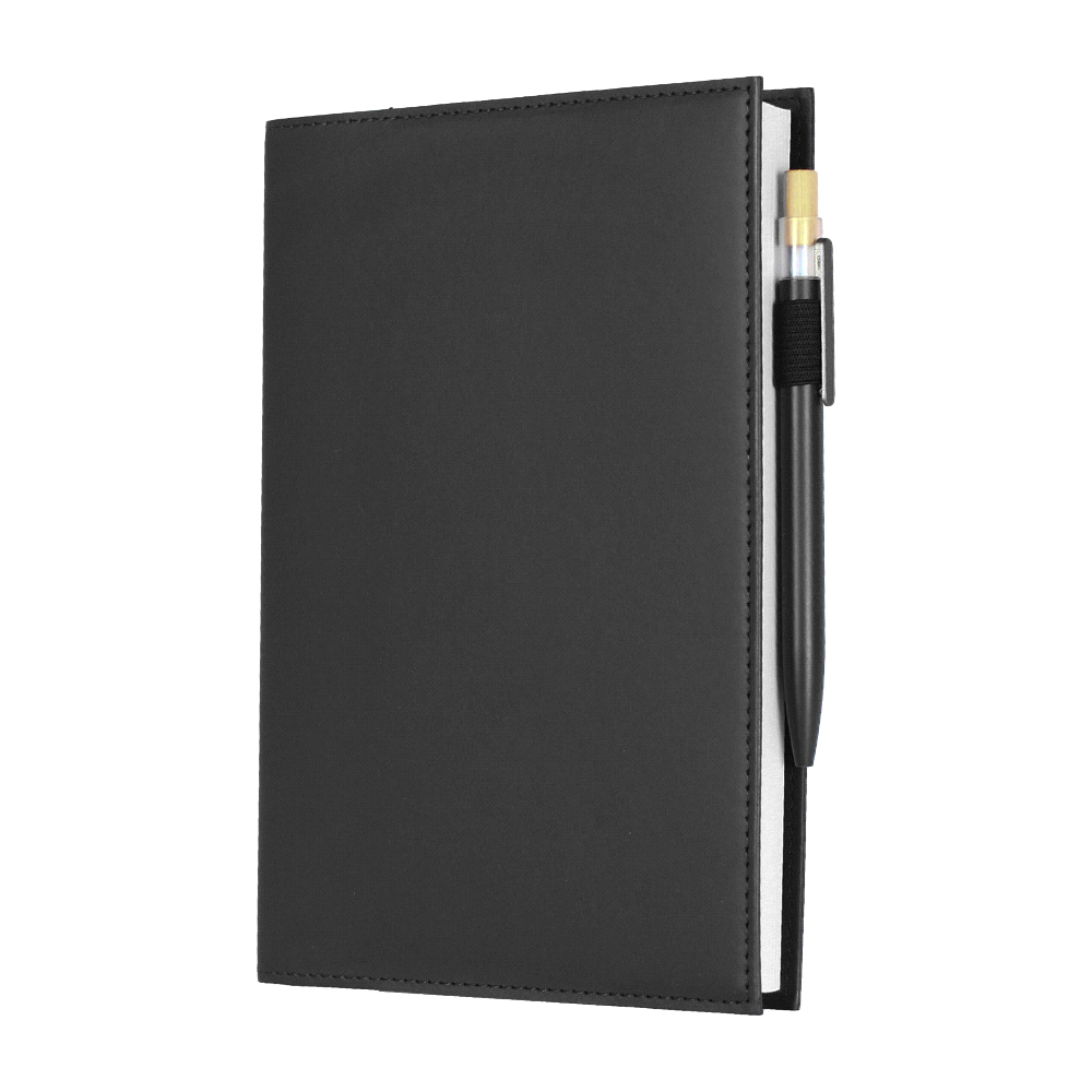 Mela Apple Leather Refillable Journal – Notebooks – The Range – available in Black and Navy – thumbnail 8 of 23