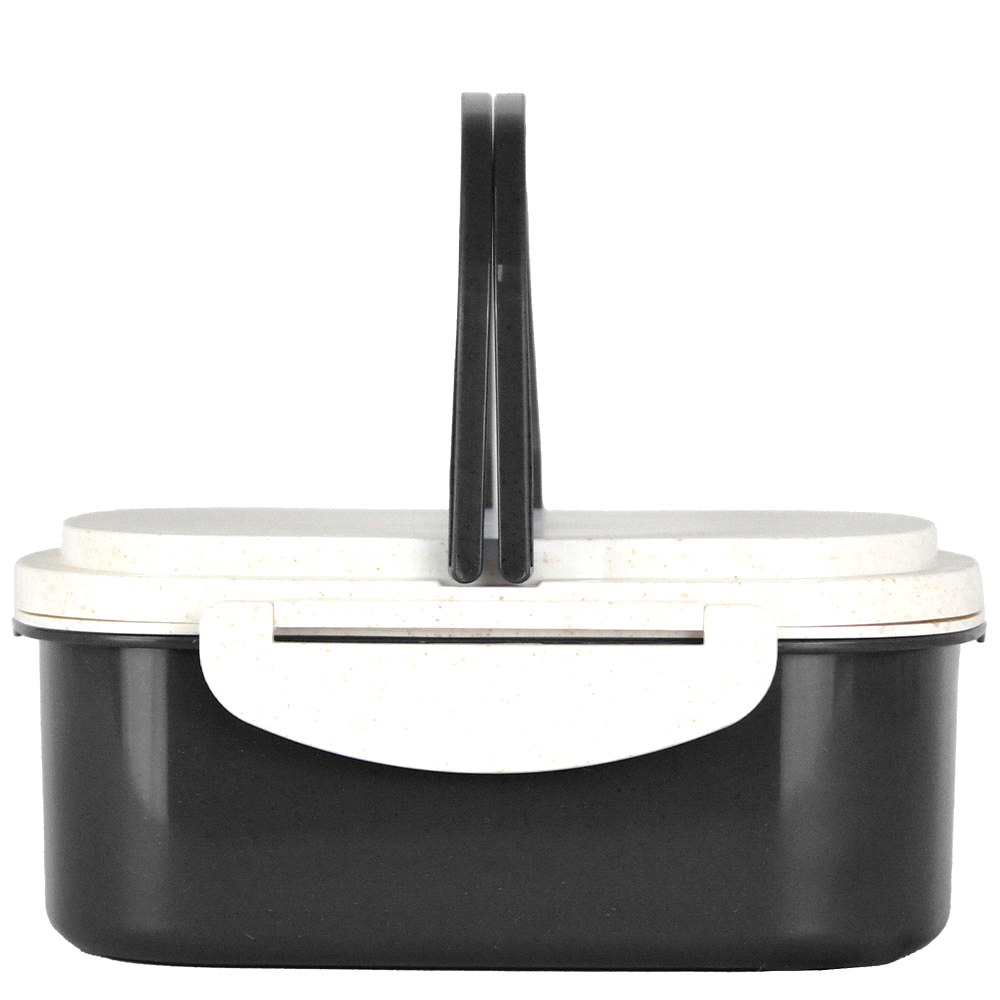 Plastic & Wheat Straw Lunch Box – Cooler Bags – The Range – available in Black and Navy – thumbnail 10 of 22