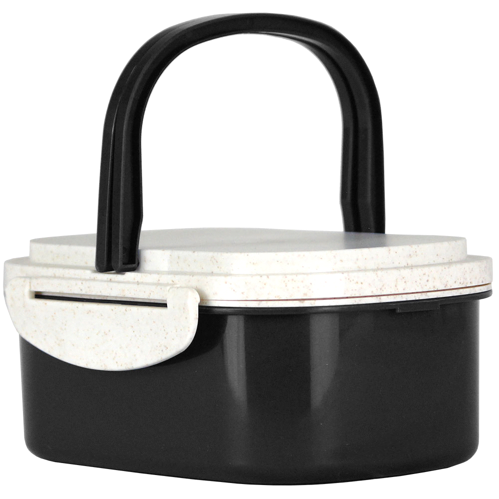 Plastic & Wheat Straw Lunch Box – Cooler Bags – The Range – available in Black and Navy – thumbnail 3 of 22