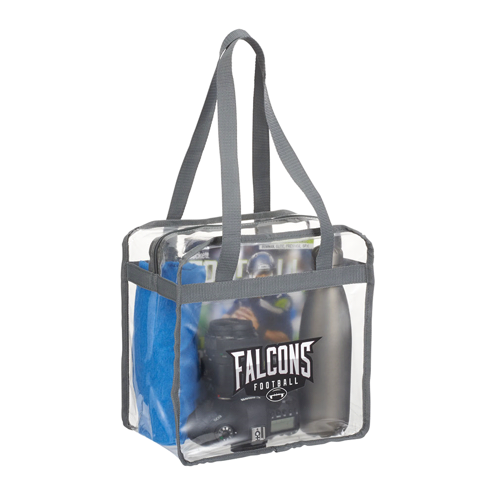 Game Day Clear Zippered Safety Tote 15L – Shoppers – Global Stock – available in Black – thumbnail 3 of 9