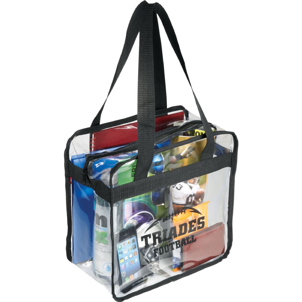 Game Day Clear Zippered Safety Tote 15L – Shoppers – Global Stock – available in Black – thumbnail 6 of 9