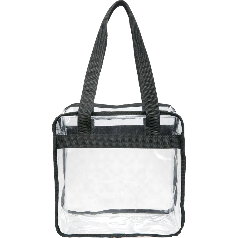 Game Day Clear Zippered Safety Tote 15L – Shoppers – Global Stock – available in Black – thumbnail 1 of 9