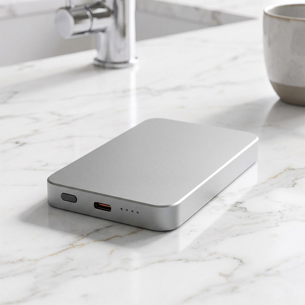 Quantum Pro Power Bank w/ Semi-Solid State Battery 5000mAh – Car Chargers – The Range – available in Silver – thumbnail 7 of 9