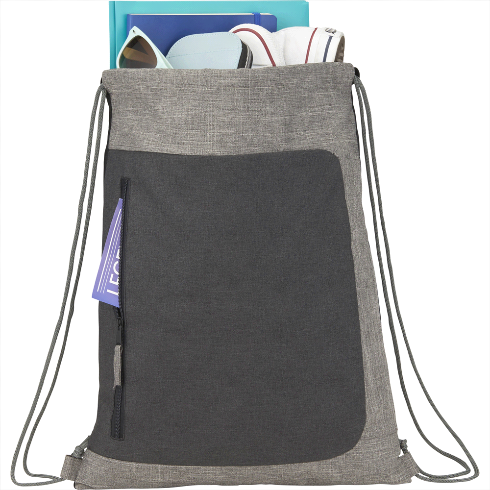 Reclaim Recycled Drawstring Bag – Drawstring Bags – Global Stock – available in Grey – thumbnail 1 of 6