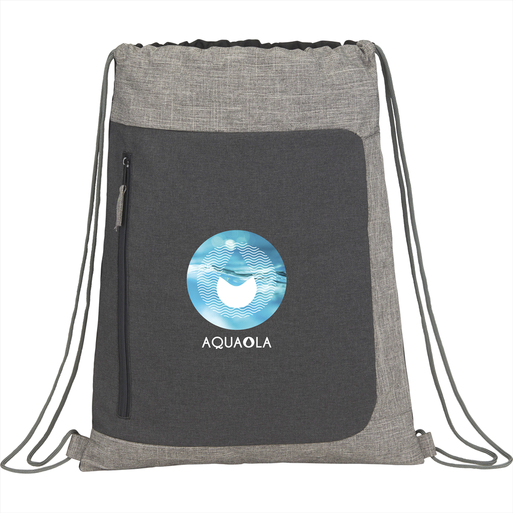 Reclaim Recycled Drawstring Bag – Drawstring Bags – Global Stock – available in Grey – thumbnail 5 of 6