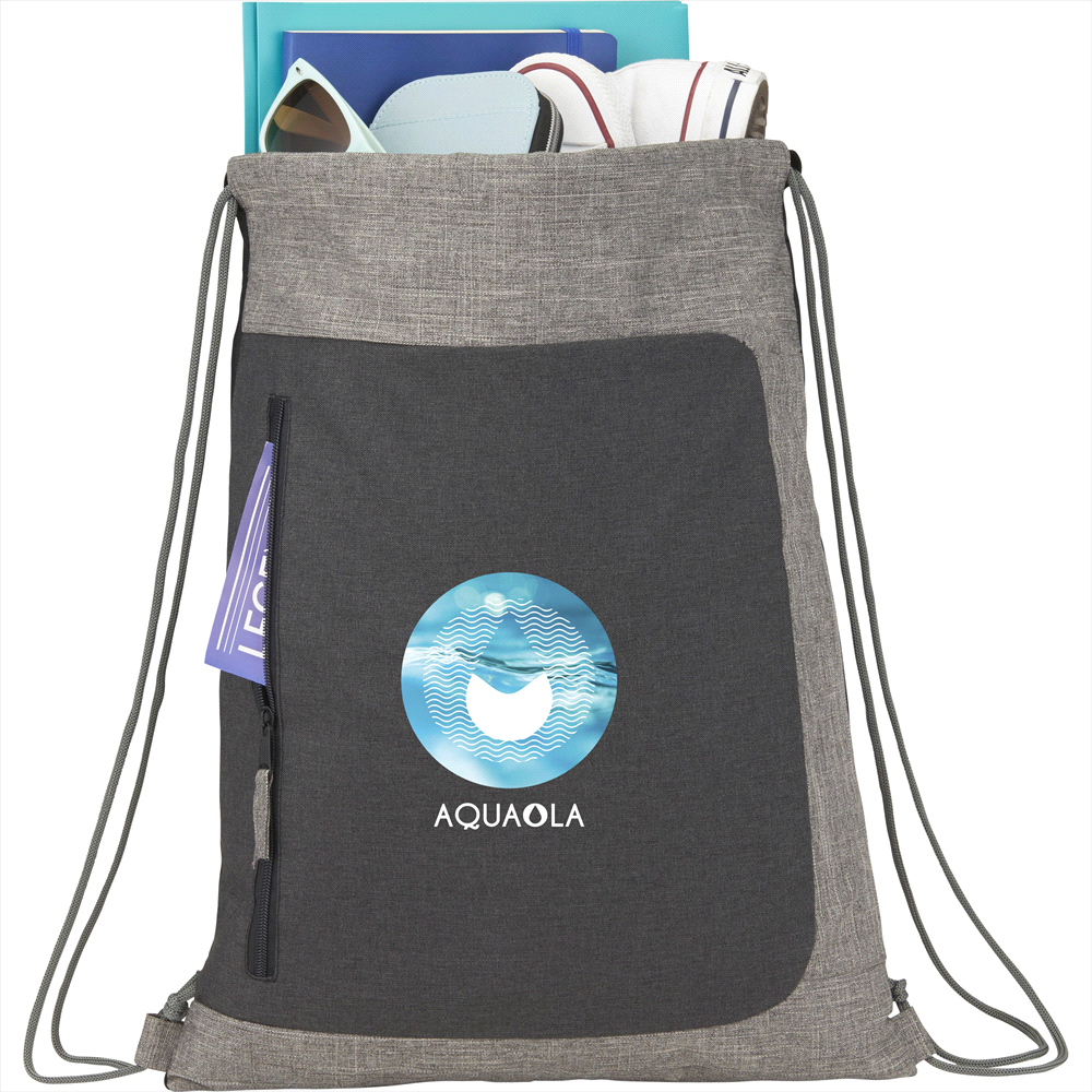 Reclaim Recycled Drawstring Bag – Drawstring Bags – Global Stock – available in Grey – thumbnail 6 of 6