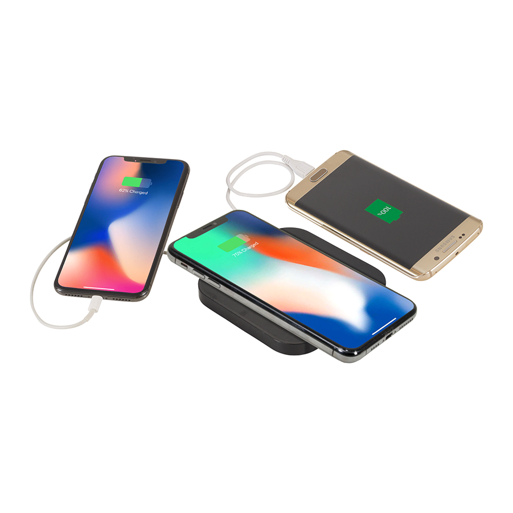 Ozone Wireless Charging Pad w/ Dual Outputs – Desk Accessories – The Range – available in Black – thumbnail 3 of 6