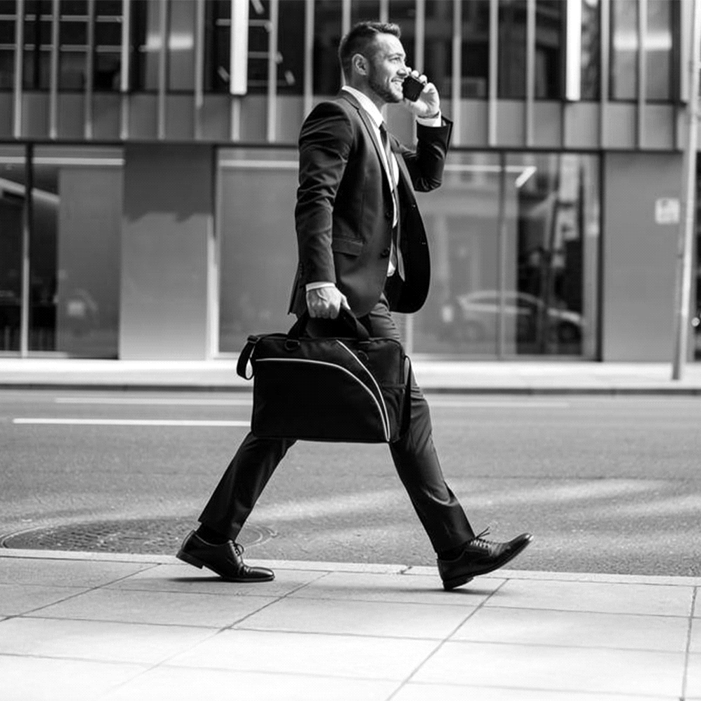 Double Curve Conference Bag 10L – Satchels – The Range – available in Black – thumbnail 3 of 5